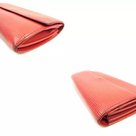 Louis Vuitton Wallet Purse Long Wallet Epi Red Woman unisex Authentic Used - Picture 6 of 6